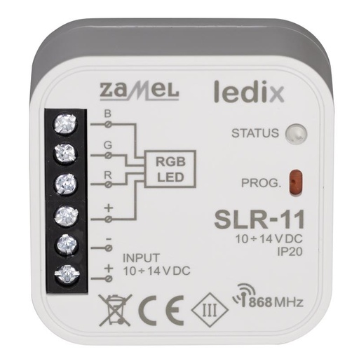 [ZMSLR11] CONTROLADOR RGB VIA RADIO 10-14Vdc PARA CAJA DE EQUIPO