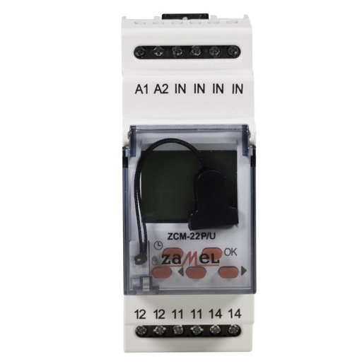 [ZMZCM22P/U] PROGRAMADOR HORÁRIO MODULAR DIGITAL ANUAL 1 CANAL COM MEMÓRIA