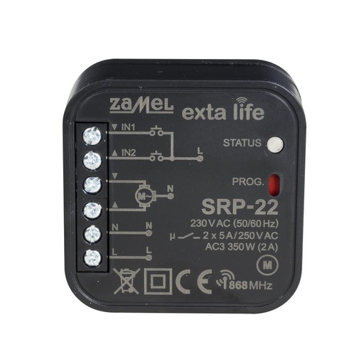 [ZMSRP22] RECEPTOR CONTROLADOR PERSIANA EXTA LIFE PARA CAJA DE EQUIPO