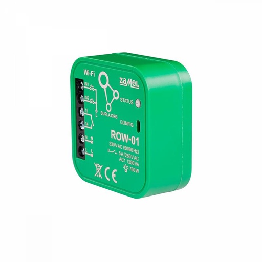 [ZMROW01] RECETOR Wi-Fi 1 CANAL SUPLA PARA CAIXA APARELHAGEM