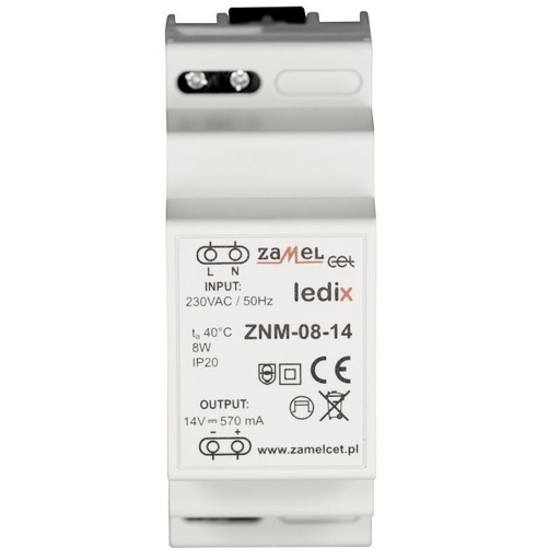 [ZMZNM0814] FONTE ALIMENTAÇÃO MODULAR LED 14Vdc 8W