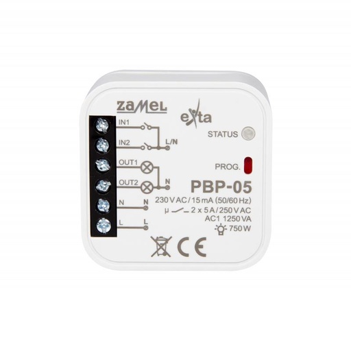 [ZMPBP05] TELERRUPTOR 2 CANALES 230Vac PARA CAJA DE EQUIPO