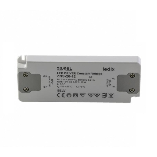 [ZMZNS2012] FONTE ALIMENTAÇÃO LED SLIM 12Vdc 20W