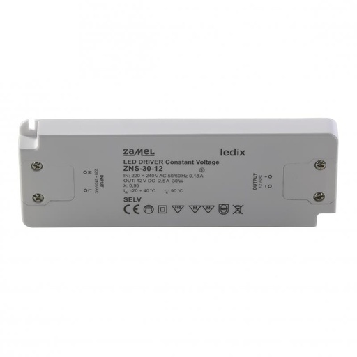 [ZMZNS3012] FONTE ALIMENTAÇÃO LED SLIM 12Vdc 30W