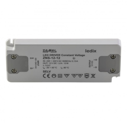 [ZMZNS1212] FONTE ALIMENTAÇÃO LED SLIM 12Vdc 12W