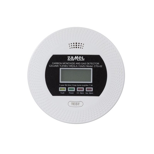 [ZMCTG02] DETECTOR DE GAS Y MONÓXIDO DE CARBONO 5VDC + BATERÍA DE RESPALDO