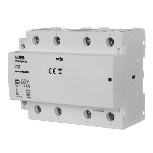 [ZMSTM10040] CONTACTOR MODULAR ELECTROMAGNÉTICO 100A 4xNA 230Vac