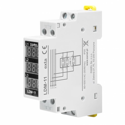 [ZMLDM11] INDICADOR MODULAR VALOR TENSÃO 3 FASES