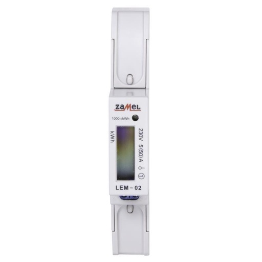 [ZMLEM02] ANALIZADOR MODULAR DE CONTAJE MONOFÁSICO KW LCD 50A