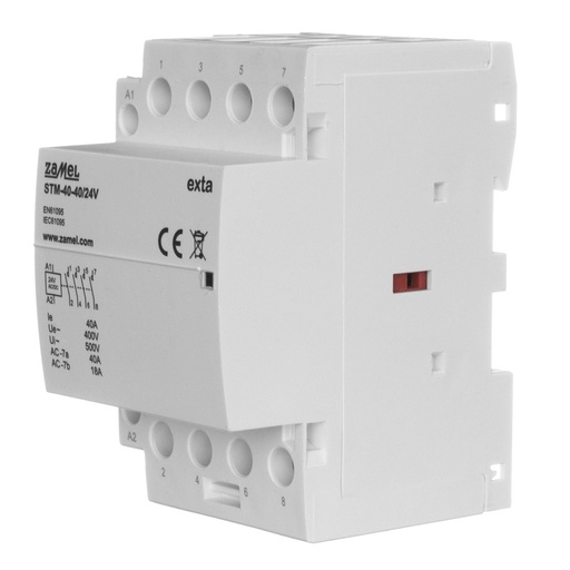 [ZMSTM404024V] CONTACTOR MODULAR ELECTROMAGNÉTICO 40A 4xNA 24Vac/dc