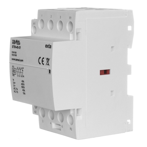 [ZMSTM4031] CONTACTOR MODULAR ELECTROMAGNÉTICO 40A 3xNA + 1NF 230Vac