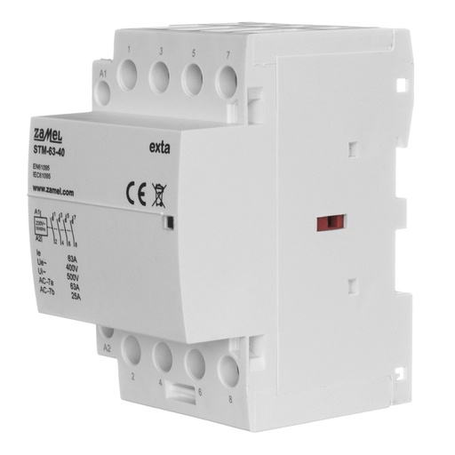 [ZMSTM6340] CONTACTOR MODULAR ELECTROMAGNÉTICO 63A 4xNA 230Vac