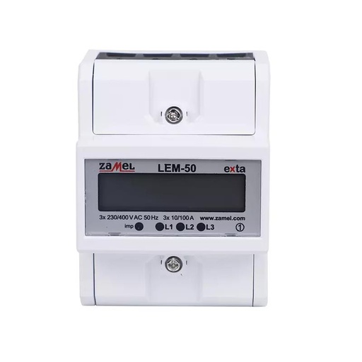 [ZMLEM50] ANALIZADOR MODULAR DE CONTAJE TRIFÁSICO KW LCD 100A
