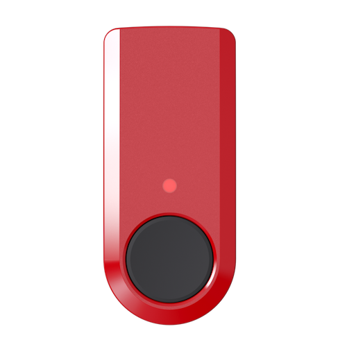 [W-DB-R] CAMPAINHA/BOTÃO GRAU 2 WIRELESS VERMELHO BOTÃO PROGRAMÁVEL LED MODO NOTURNO