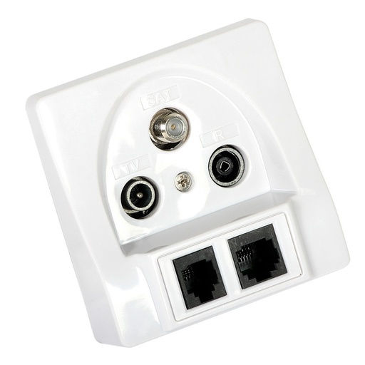 [DPR694043] TOMADA TERMINAL TV-FM-SAT/RJ45-RJ11