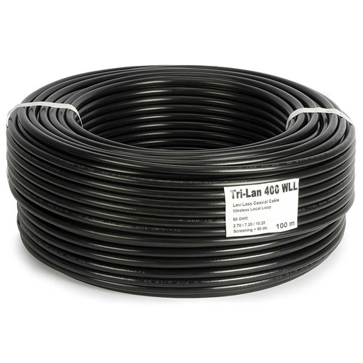 [DPE1173_100] 100m Cable coaxial de 50 ohmios Tri-LAN 400