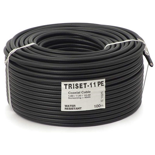 [DPE1025_100] 100m CABLE COAXIAL 75 Ohm TRISET-11PE1.65/7.2/10
