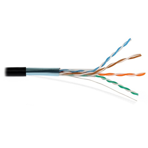 [DPE1517_305] 305m CABO F/UTP CAT 5E NETSET PRETO EXTERIOR Fca