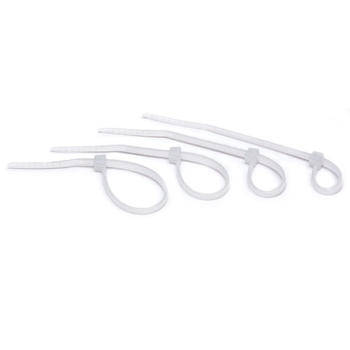 [DPE951032] 100x ABRAÇADEIRA FIVELA TZ10/3NS BRANCA 98x2.5mm