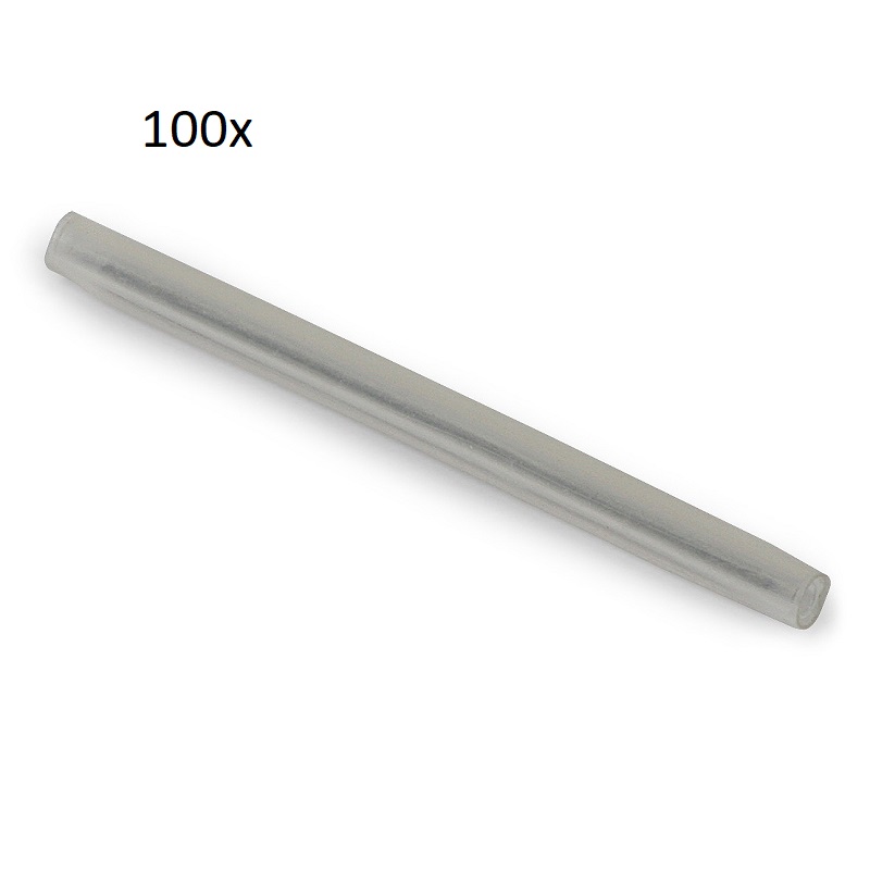[DPL5554_100] 100x TUBO TERMO RETRÁTIL EMENDAS FIBRA ÓTICA 40mm