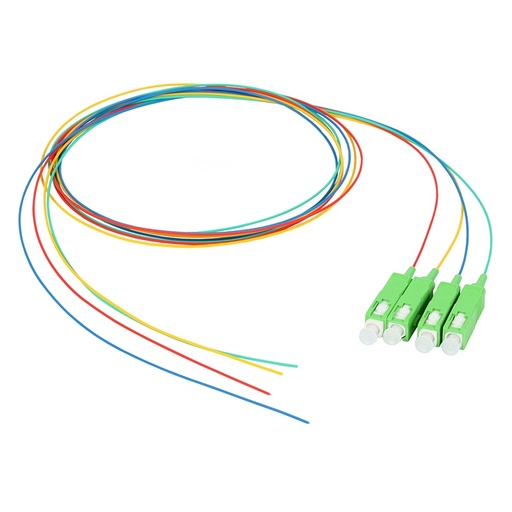 [DPL34271A] 1m 4x PIGTAIL MONOMODO PG-271A-1 SC/APC G.657.A1 VERMELHO/VERDE/AZUL/AMARELO COM 1m