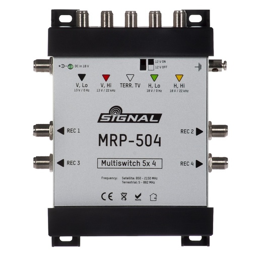 [DPR68504] MULTISWITCH SIGNAL MRP-504 5xENTRADAS / 4xSALIDAS TV TERRESTRE PASSIVO