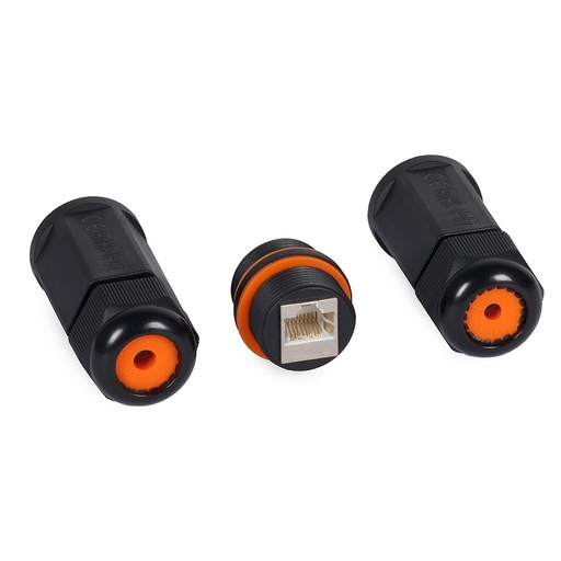 [DPJ2212] ACOPLADOR RJ45 CAT.6A BLINDADO A PROVA DE AGUA