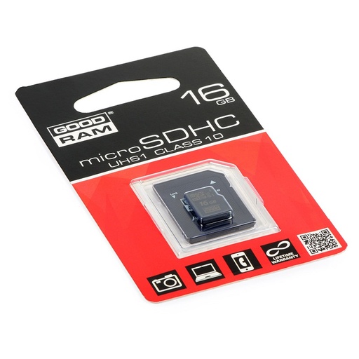 [DPM90316] GOODRAM MICROSDHC 16GB UHS-I CLASS 10 COM ADAPTADOR