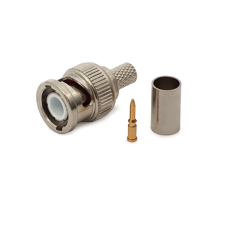 [DPE8290] FICHA BNC MACHO CRAVAR CABO RG-59