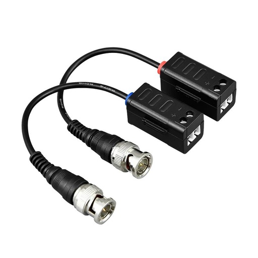 [BCS-UHD-TR1S] BALUN VIDEO TR1S BNC MACHO CABO ATÉ 8MP