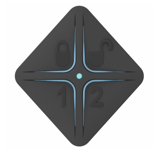 [W-KF-4] PORTA CHAVES/COMANDO GRAU 2 WIRELESS 4 BOTÕES 8xFUNÇÕES FUNÇÃO PÂNICO 2 BOTÕES PROGRAMÁVEIS ESTADO SISTEMA